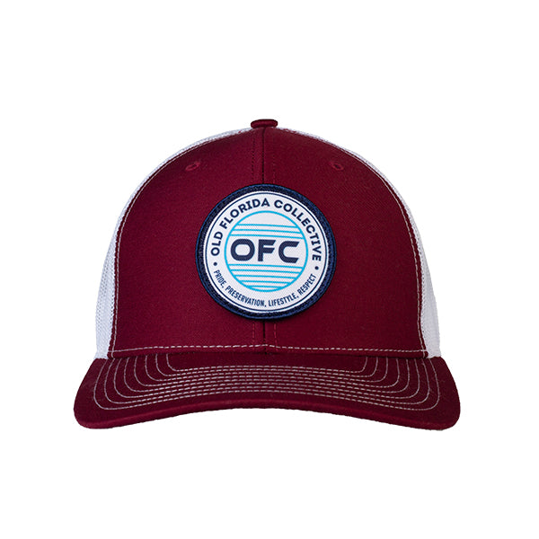 Cardinal/White With OFC Logo Patch Trucker Snapback Hat
