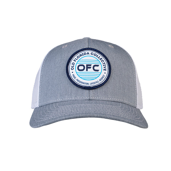 Heather Grey/White With OFC Logo Patch Trucker Snapback Hat *Youth Size Available