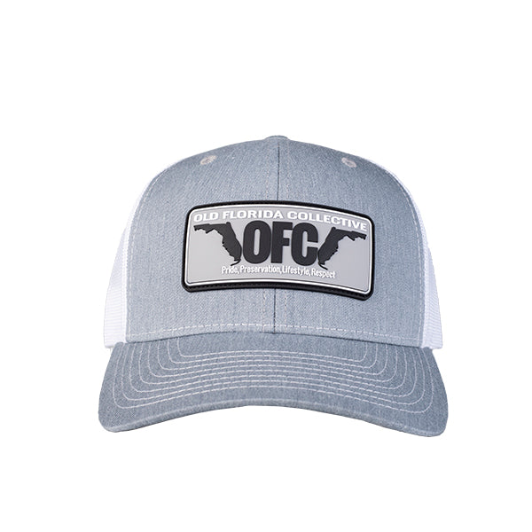 Heather Grey/White With Rubber OFC Florida Horns Patch Trucker Hat *Youth Size Available