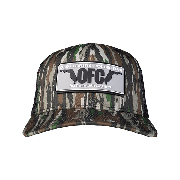 Tarpon Kryptek State of Florida Camo Structured Trucker Hats - 10 Colors! Realtree/Black State of fl