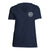 WOMENS NAVY OFC LOGO RELAXED V NECK TEE