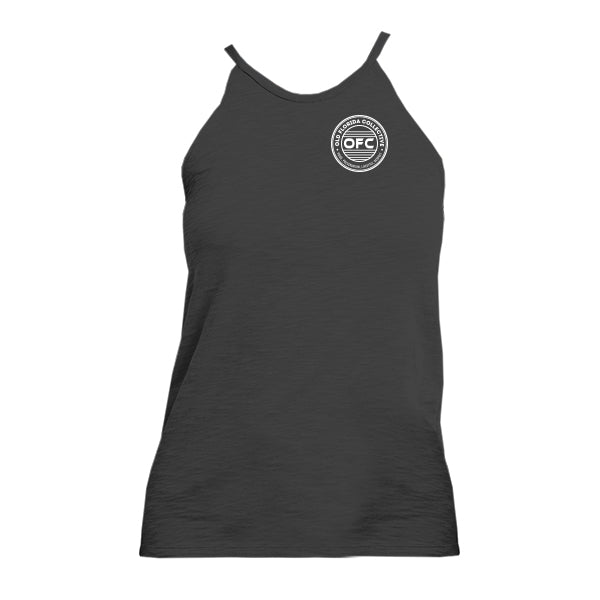 WOMENS OFF BLACK WITH WHITE OFC LOGO TANK