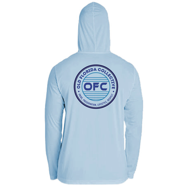 Men's Performance Ice Blue Hooded With OFC Logo