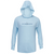 *NEW* Men's Performance Long Sleeve Hooded With Hook Logo  *Colors Ice Blue and Silver*