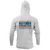 *NEW* Men's Performance Long Sleeve Hooded With Hook Logo  *Colors Ice Blue and Silver*