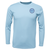 Men's Performance Ice Blue Long Sleeve With Blue OFC Logo